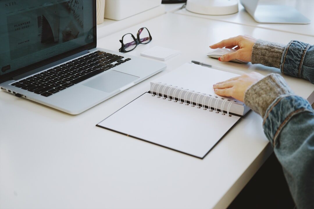 author writing at desk